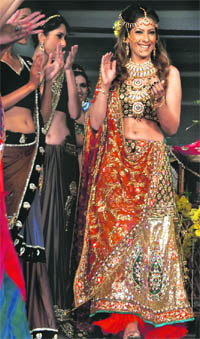 In Ludhiana for the Blenders Pride Punjab International Fashion Week 2011, model Mehar Bhasin was the showstopper for the collection by Sonu Gandhi