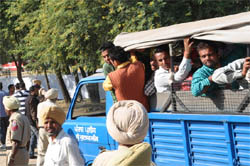 Gidderbaha police shifting the linemen to the Faridkot jail on Saturday evening. 