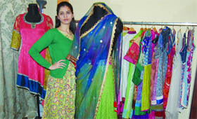 Rashi Kapoor display their designer collection in Amritsar.