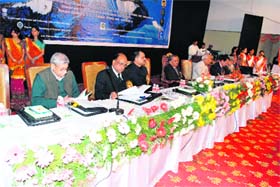 Dignitaries at the opening ceremony of the science congress held at Almora on Monday