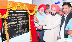Finance Minister Harmohinder Singh Chattha inaugurates the first phase of Old-Age Home-cum-Day Care Centre of the Senior Citizens Forum in Kurukshetra.