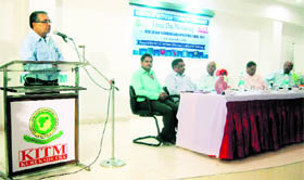 Prof Anand Mohan, director, National Institute of Technology, Kurukshetra, addresses the inaugural session of a three-day workshop on micro electro mechanical systems design, technology and applications in Kurukshetra.