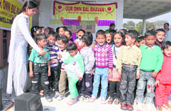 Students of Our Own Bal Bhawan celebrate Childrens Day at Shahpur