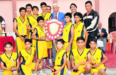 The Hilton School basketball team that won the Inter-council School Junior Boys Basketball Tournament played at The Heritage School in Dehradun on Tuesday