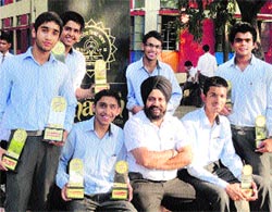 Students of Pinegrove School with their mementoes