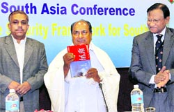 Defence Minister AK Antony releases a book at the fifth South Asia Conference in New Delhi on Tuesday