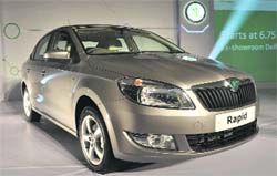 Skoda Rapid at its launch in New Delhi 