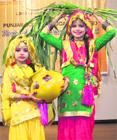 Children perform at a cultural function organised by the Punjab School Education Board at Lovely Professional University near Jalandhar on Wednesday