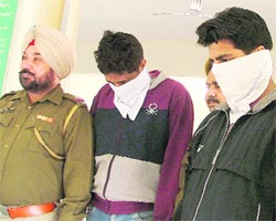 The accused being produced in the court in Ludhiana on Wednesday
