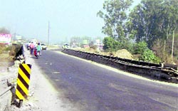 The narrowing of the stretch has led to a number of accidents in the past