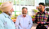 Punjab Horse Breeders Society members Col Sarpartap Singh, Kamalbir Dhindsa and Sumrinder Sira at a press conference in Chandigarh on Wednesday