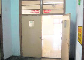 A view of the empty Ayurvedic department at the Civil Hospital in Amritsar