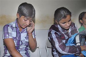 A kabaddi player cries while reliving the trauma over the phone to an acquaintance sitting in a hospital on Barnala road.