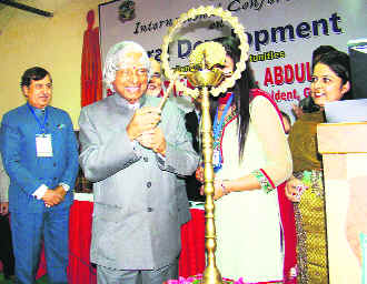 Former President of India, Dr APJ Abdul Kalam, at the International Conference on Rural Development, Challenges and Opportunities