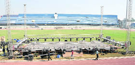 The Guru Nanak Stadium which is being spruced up for the Kabaddi World Cup final to be held in Ludhiana on November 20.