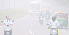 Chandigarh witnessed its first fog of the season, creating problems for motorists, on Saturday.