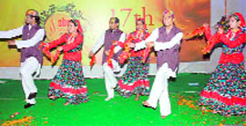 A dance perfomance at the annual day of Sardar Bhagwan Singh Institute of Biomedical Sciences and Research at Balawala, near Dehradun, on Saturday.