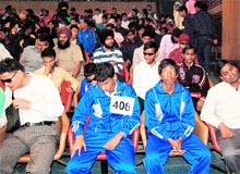The visually impaired participants at Guru Nanak Dev University in Amritsar