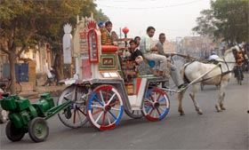 With the wedding season on, the demand for the light four-wheel horse-drawn ceremonial carriage has gone up in the city.