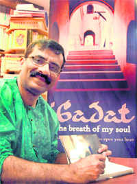 VijayVardhan, an IAS officer, at the release of his book ‘Ibadat’ in Chandigarh on Sunday.
