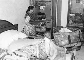 The ransacked house at Sector 11 in Panchkula