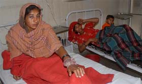 The family members who received injuries after a tractor-trolley overturned near Behman Diwana village on Tuesday morning