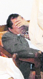 IAS officer PC Kapoor in a state of shock over the death of his son. 