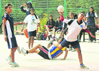 A match in progress at Sector 42 in Chandigarh on Tuesday.