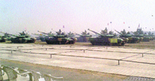 A tank rehearsal under way in Patiala. 