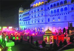 Noor Mahal in Karnal, the venue of the much talked about wedding of the daughter of Haryana Assembly Speaker Kuldeep Sharma with the son of Venod Sharma, Ambala Congress MLA