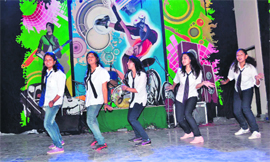 Students perform at the Hill Fair in Hamirpur