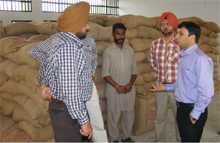 Deputy Commissioner Ravi Bhagat inspecting the food stock in Faridkot jail. 