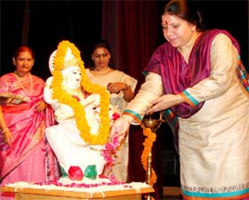 Haryana education minister Geeta Bhukkal inaugurates the conference of the Council of Boards of School Education at Gurgaon on Wednesday