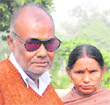 Suraj Kumar along with his wife after the press conference in Jalandhar
