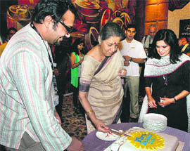 Union Minister Ambika Soni inaugurates Film Bazar India during the 42nd IFFI in Panaji, Goa, on Thursday. 