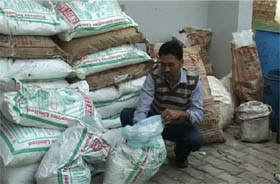 The stock of adulterated milk products seized in Mansa during a raid on Friday. 