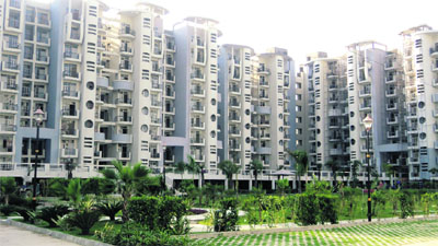 A view of Omaxe Heights project in Faridabad