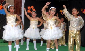 Students participating in a cultural programme organised on the occasion of the annual day at the Saint Pauls High SChool in Bathinda on Saturday