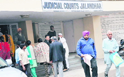 Litigants outside the Judicial Courts were a dissapointed lot as the District Bar Association observed a no work day