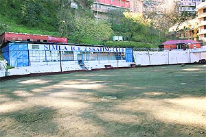 The ice skating rink in Shimla.