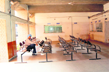 The Tehsil Complex wears a deserted look due to a strike by the ministerial staff in Amritsar on Monday