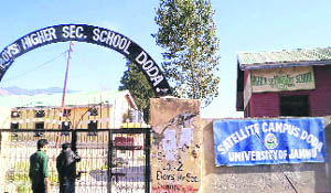 The non-functional satellite campus of University of Jammu. 