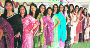 Girls participate in a fashion show at Hainault Public School in Shimla. 