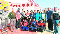 The Dehradun team that won the state-level Panchayat Girls Hockey Tournament in