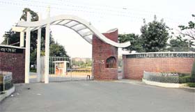 The campus of Lyallpur Khalsa College wears a deserted look on Wednesday