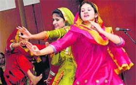 Students present a dance at a freshers’ party at the DMC in Ludhiana on Wednesday