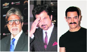 Amitabh Bachchan, Anil Kapoor and Aamir Khan