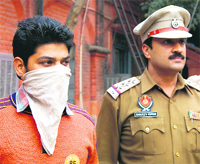 The accused in police custody in Amritsar on Thursday.