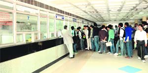 People face inconvenience at the RLA office in Sector 17, Chandigah. 