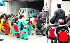 Dr Daleep Kumar, Director, Health Services and Family Welfare, Punjab, during a meeting with the district health officials in Amritsar on Thursday